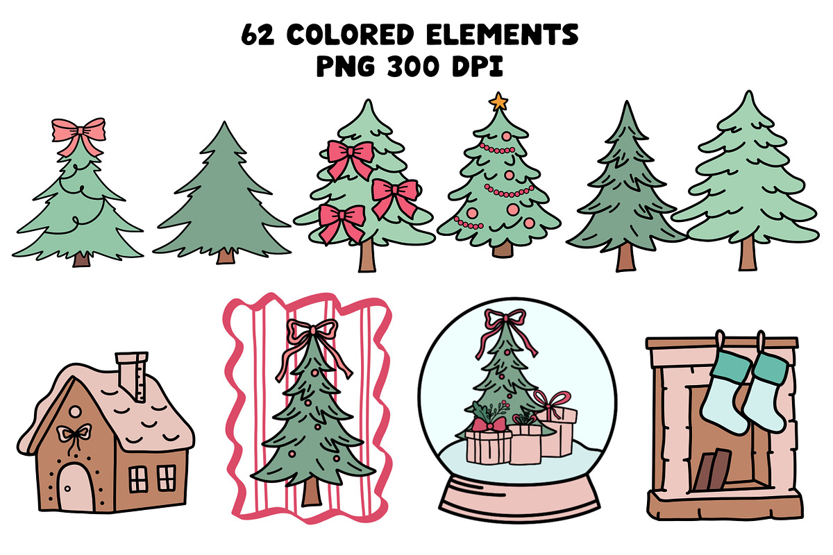 Christmas & Halloween Clipart Bundle, a Graphic by Brush Lab (Photo 3 of 30)