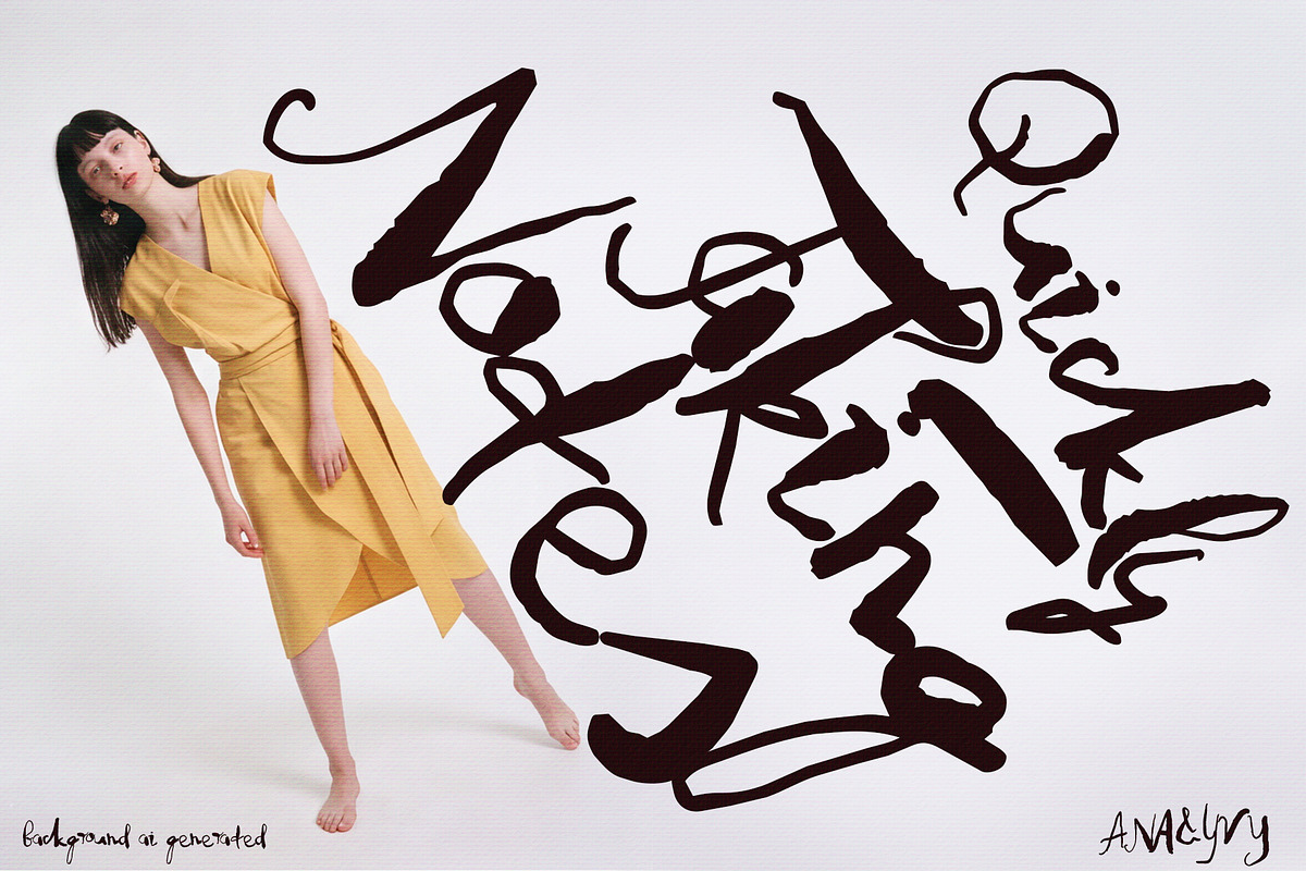 HENRI & PABLO paintbrush font, a Handwritten Font by ana & yvy (Photo 10 of 15)