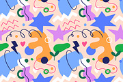 Doodle shapes, kids seamless pattern, a Pattern Graphic by Good Studio (Thumbnail 3 of 6)