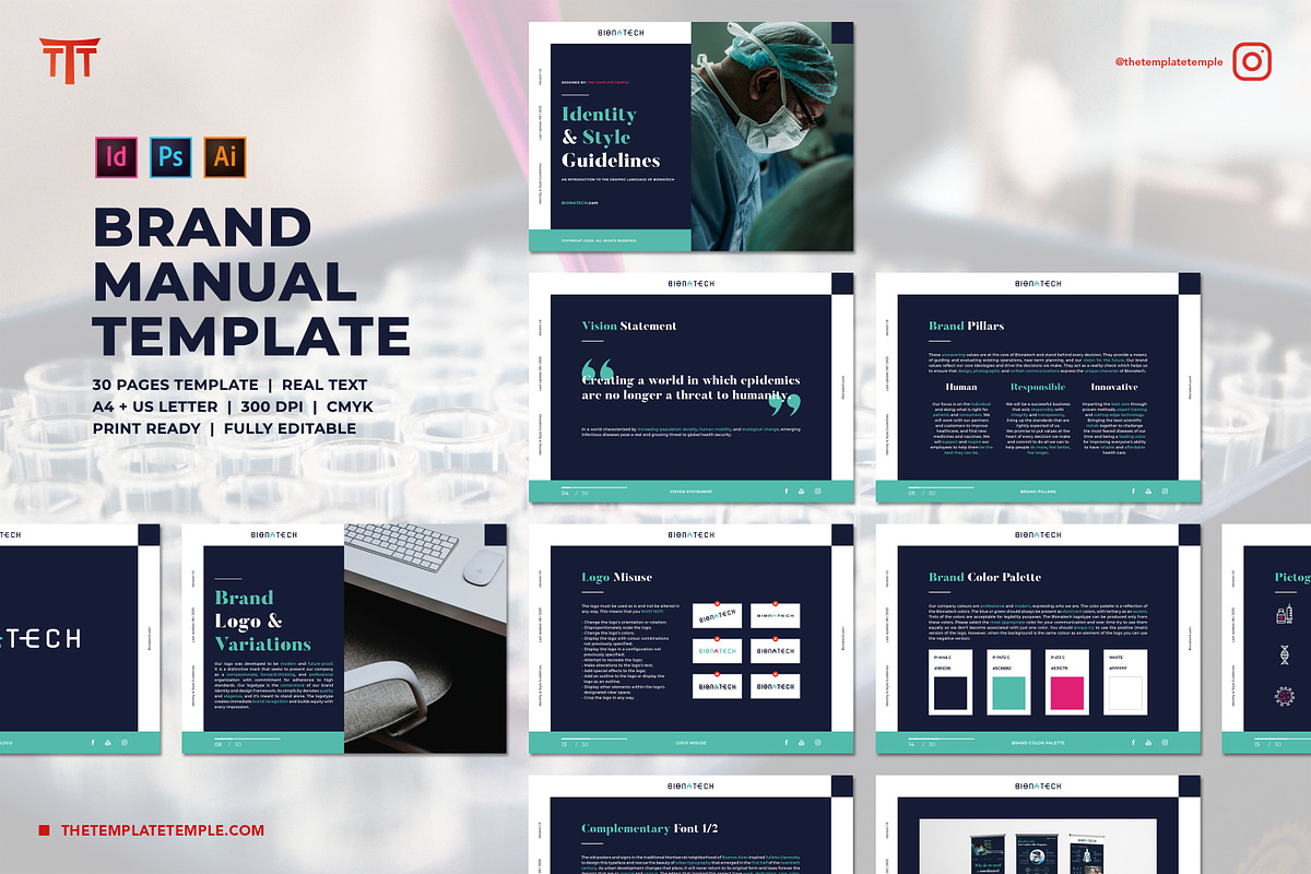 Branding Manual Guidelines Template, a Brochure Template by Andre28 (Photo 1 of 7)
