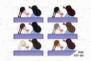 Movie Night Girl Clipart, a Person Illustration by GlamArtZhanna (Thumbnail 4 of 5)
