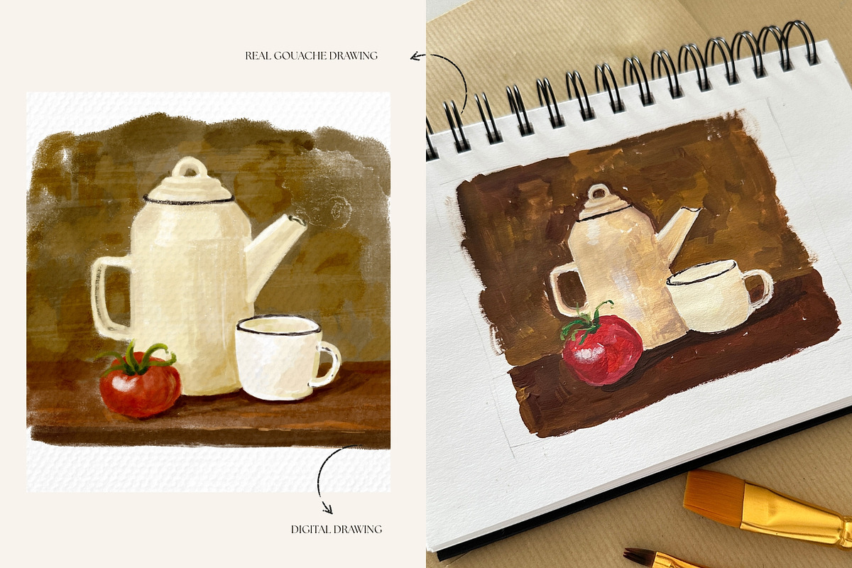 Gouache Photoshop Brush Set, a Brush Add-On by Jenteva Art (Photo 5 of 12)