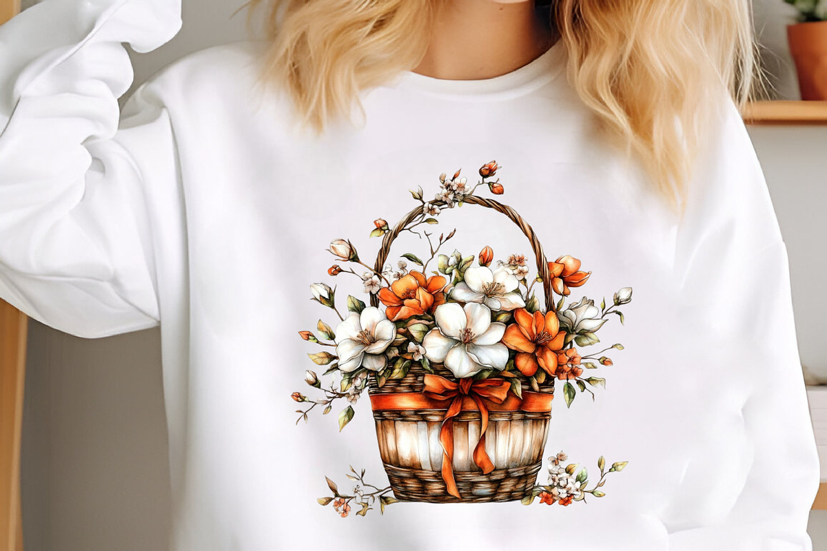 Whimsical Spring Flowers Busket Clip, an Illustration by designcity5 (Photo 4 of 5)