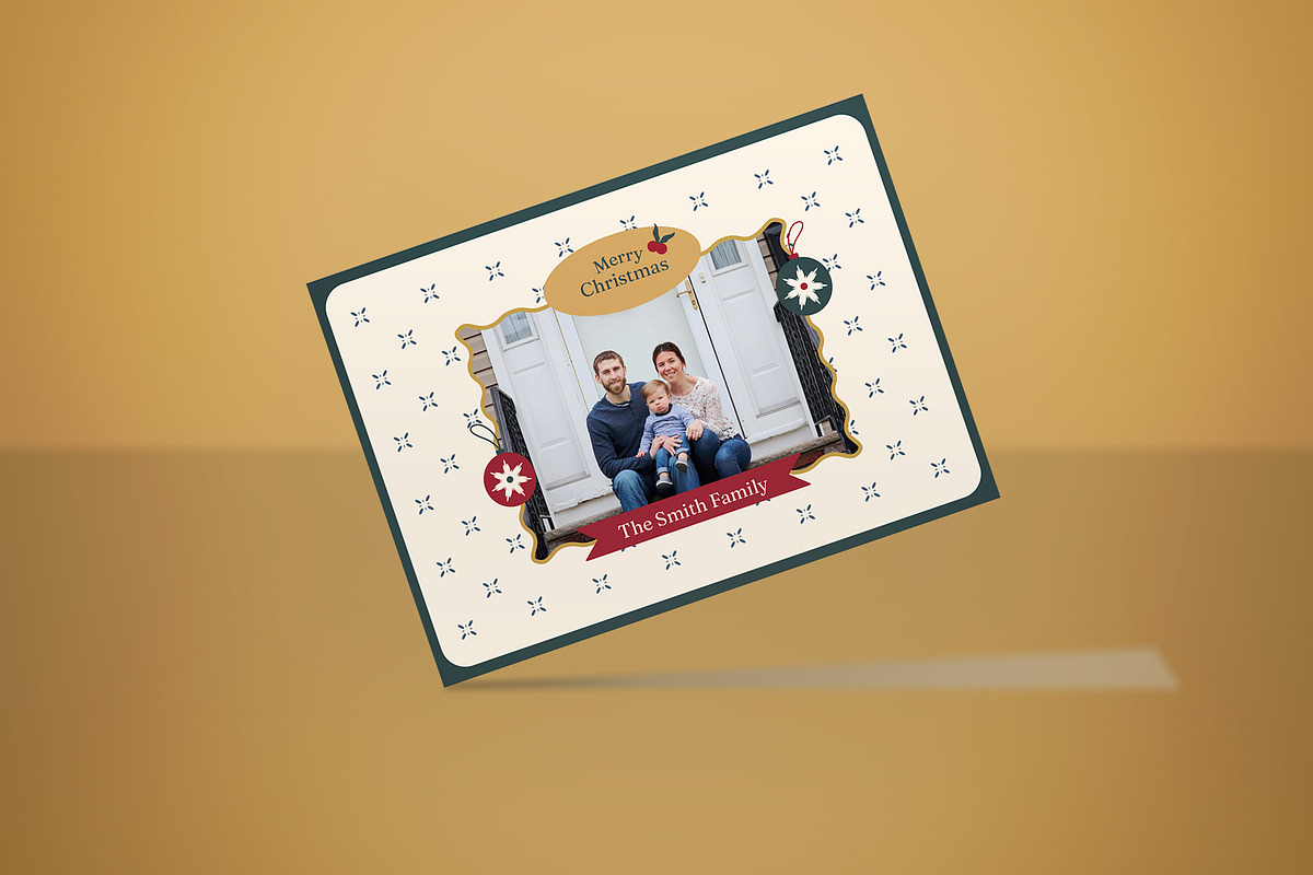 Christmas Greeting Card, a Card Template by graphicook (Photo 2 of 3)