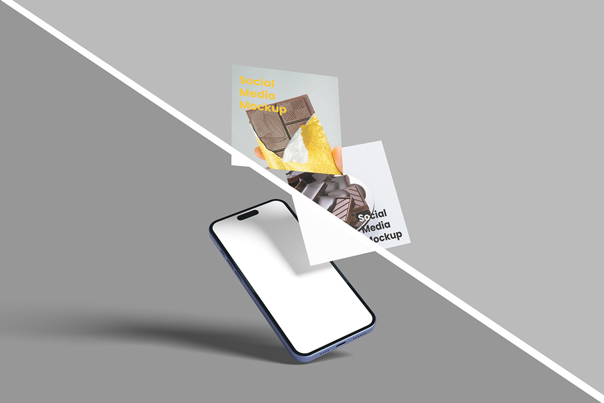 Floating Social Maedia Pages Mockup, an Android Mockup by Izdihaar_Studio (Photo 2 of 2)
