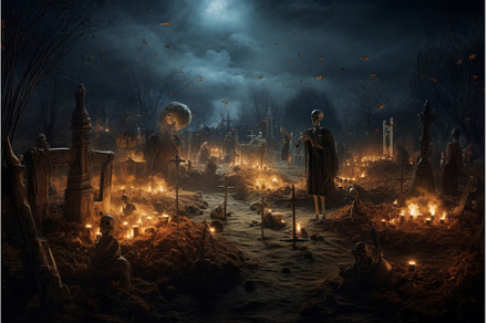 Mysterious Skeletons cemetery risen, an Abstract Photo by Ylivdesign
