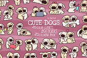 Cute Kawaii Dogs Couples Love, an Animal Illustration by Palau (Thumbnail 1 of 12)