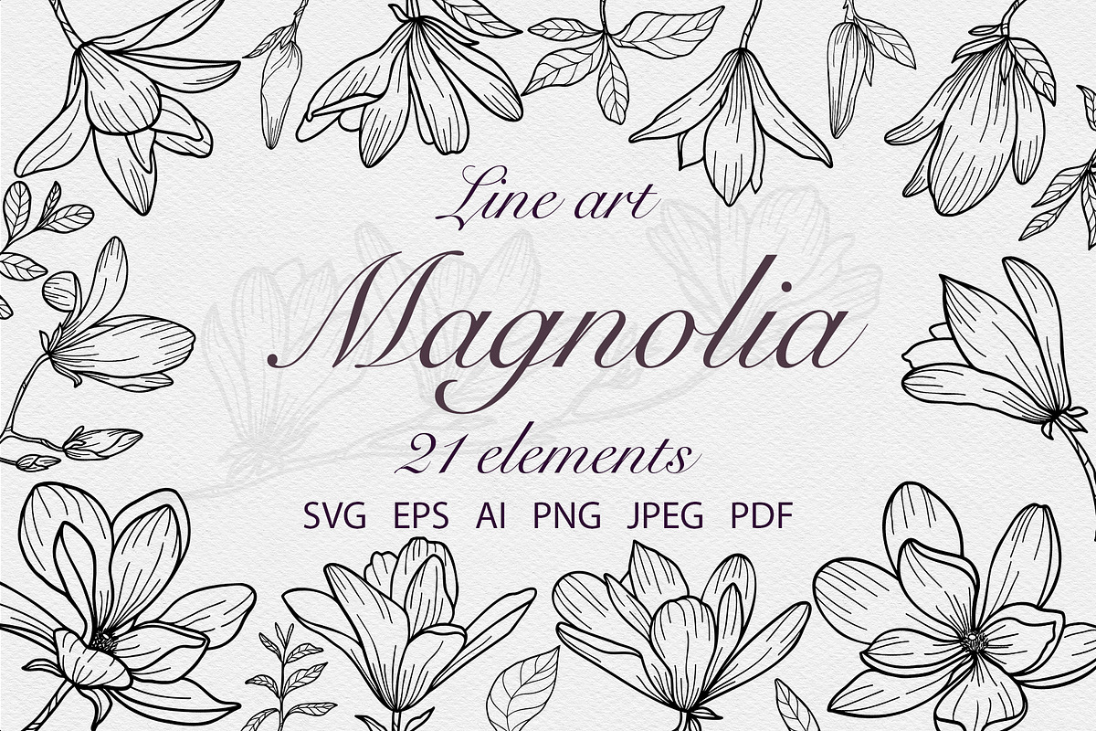 Magnolia SVG, an Object Graphic by mArtstore (Photo 1 of 6)