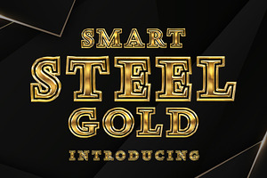 Smart Steel Gold Bitmap Font