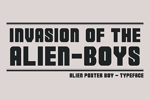 Alien Poster Boy - Typeface