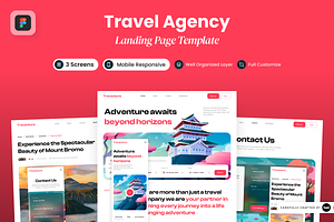 Traventura - Travel Agency, a Landing Page Template by SLAB! Design