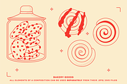 Bakery Food Vector Illustrations, a Food Illustration by TheFoodAtlas (Thumbnail 5 of 17)