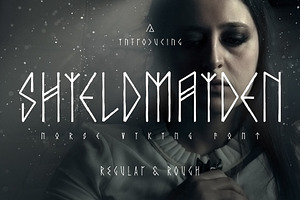 Shieldmaiden - Norse Viking Font, a Font by Aurora Graphics