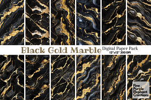 Black Gold Marble Texture Granite