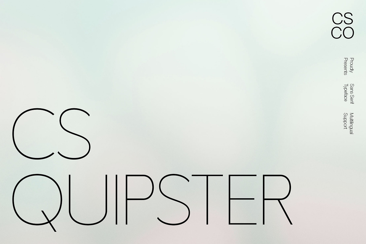 CS Quipster – Thin Geometric Sans, a Sans Serif Font by Craft Supply Co. (Photo 1 of 8)