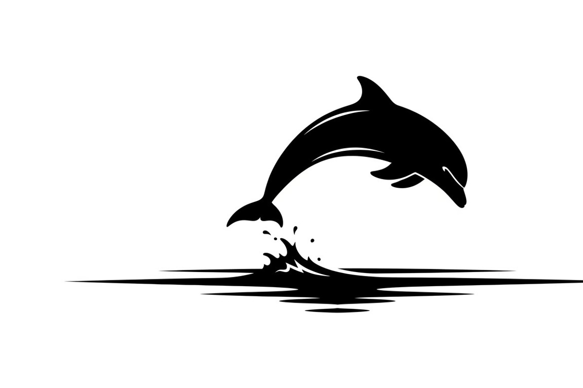 dolphin jumping silhouettes, an Illustration by Amazin_art (Photo 14 of 31)