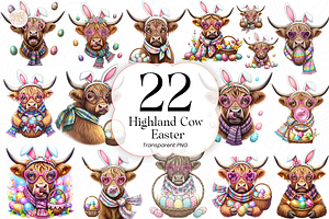 Highland Cow PNG Clipart Cute., an Animal Illustration by KennedyStudio