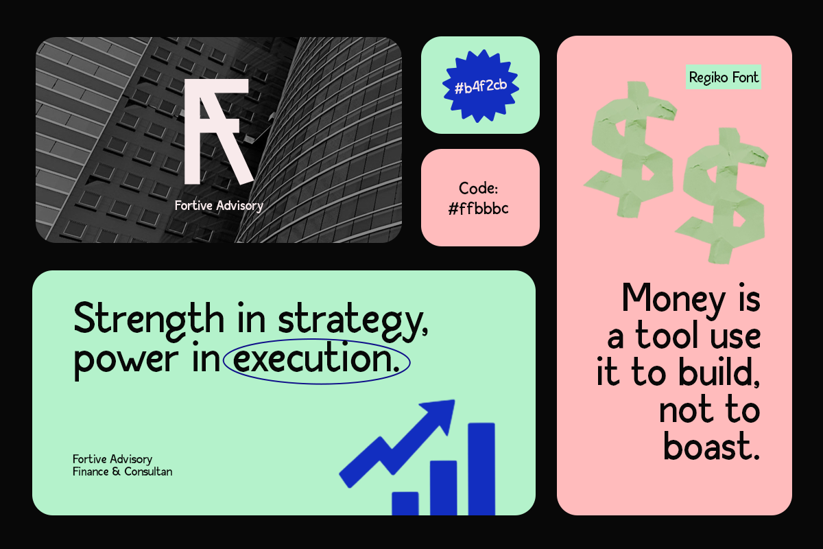 Regiko - Brand Identity Font, a Sans Serif Font by Pandeka Studio (Photo 2 of 9)