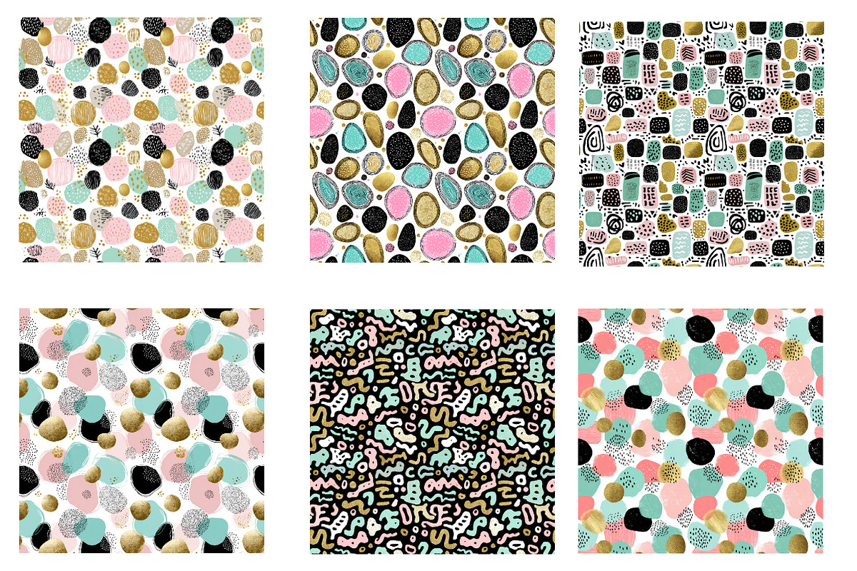 Cute Abstract Doodle Pattern Pack, an Illustration by Designworld (Photo 4 of 6)