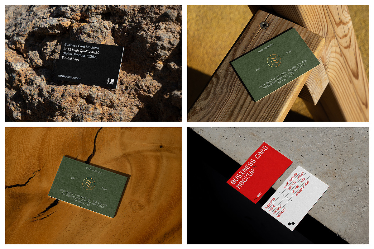 Business Card Mockups - Outdoor, an Advertising Mockup by Mr.Mockup™ (Photo 13 of 23)