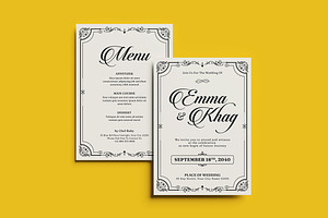 Simplify Elegant Wedding Invitation, an Invitation Template by dokudokunomi