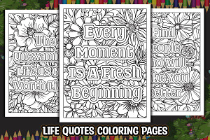 Life Quotes Coloring Pages, a Graphic by protabsorkar11