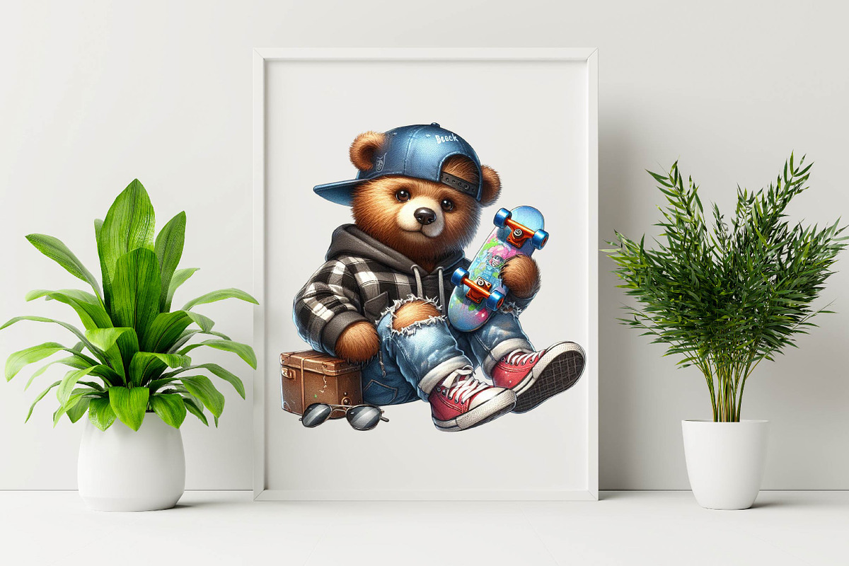 Streetwear Teddy Bear Black Sublimat, an Illustration by SVGArt (Photo 7 of 8)