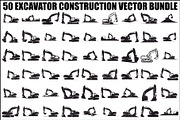 Excavator Construction Vector Bundle, an Illustration by Amazin_art (Thumbnail 1 of 51)