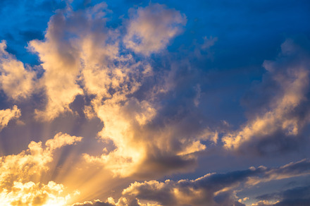 Sky with clouds during sunset, a Background Photo by Landscape and travel