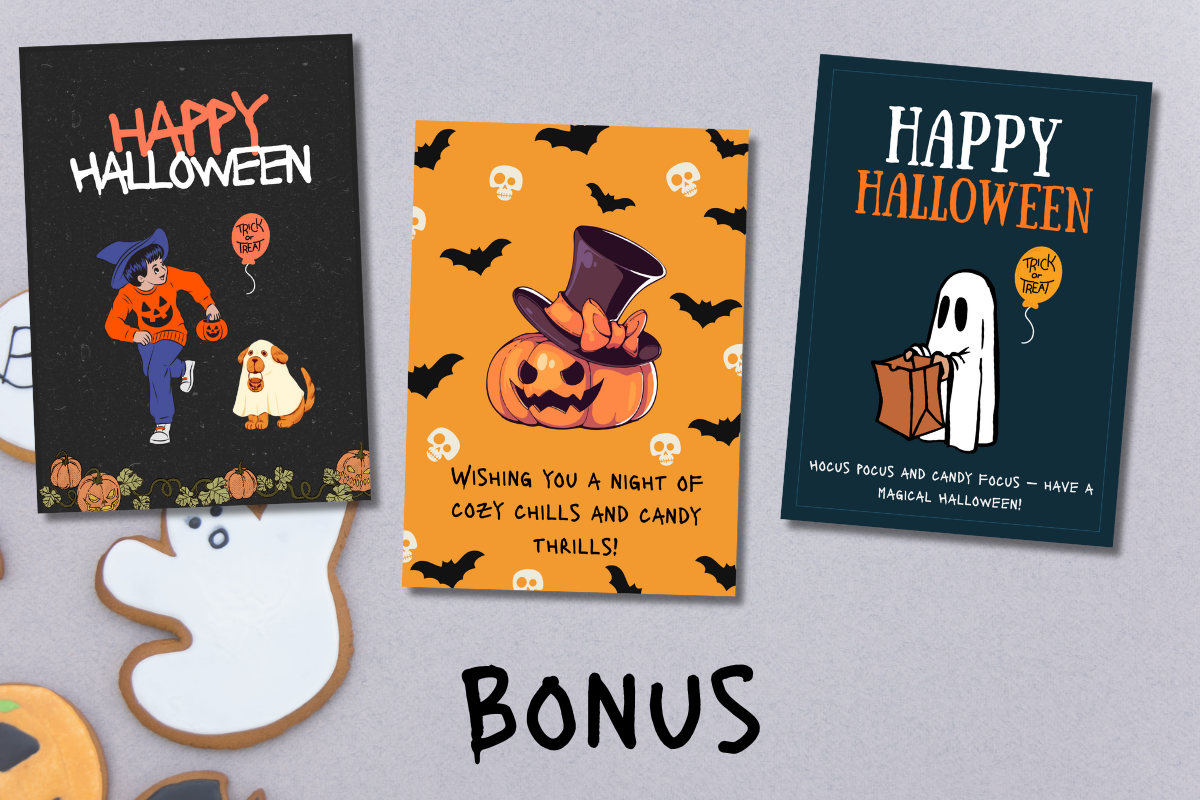 Halloween Card Bundle PNG Pack, an Object Graphic by Smillyy Threads (Photo 2 of 7)