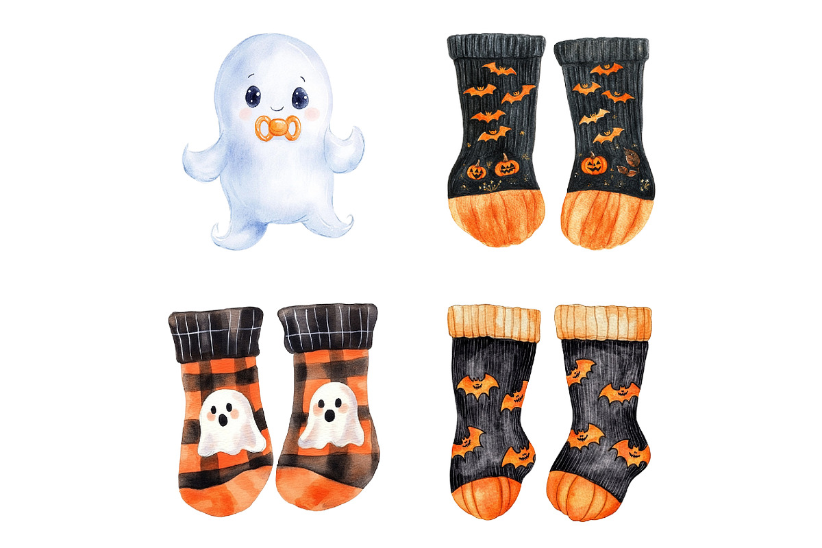 Cute Halloween Clipart, a Seasonal Illustration by CitraGraphics (Photo 6 of 6)