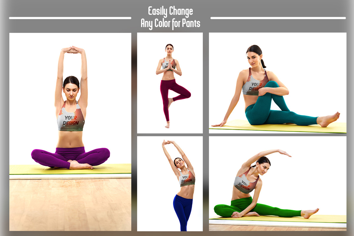 Yoga and Fitness Woman Shirt Mock Up, a Shirt Mockup by Pixel Place (Photo 4 of 4)