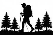 silhouette hiker climbing a mountain, an Illustration by Amazin_art (Thumbnail 9 of 17)