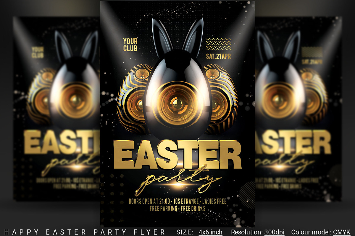 Happy Easter Party Flyer, a Flyer Template by Artolus (Photo 1 of 3)