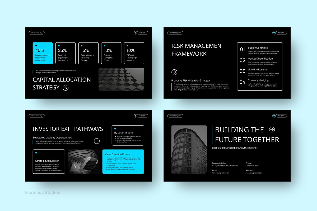 Business Plan Template, a Presentation Template by FIBRINOSÄ (Photo 7 of 7)