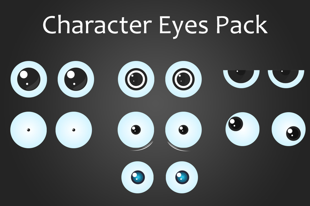Character Eyes Pack, an Illustration by The_DrX