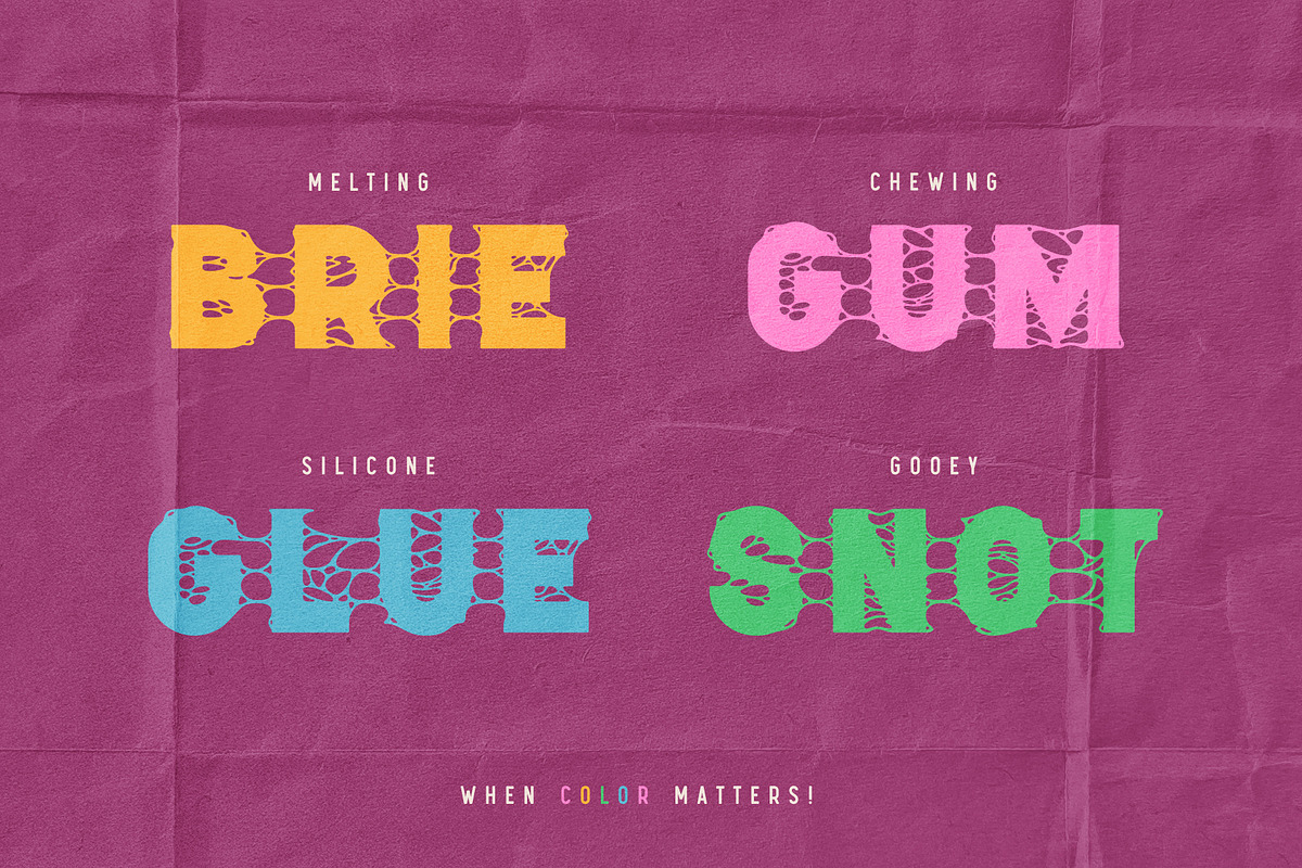 Slippery Slime Font, a Symbol Font by Gleb Guralnyk (Photo 3 of 6)