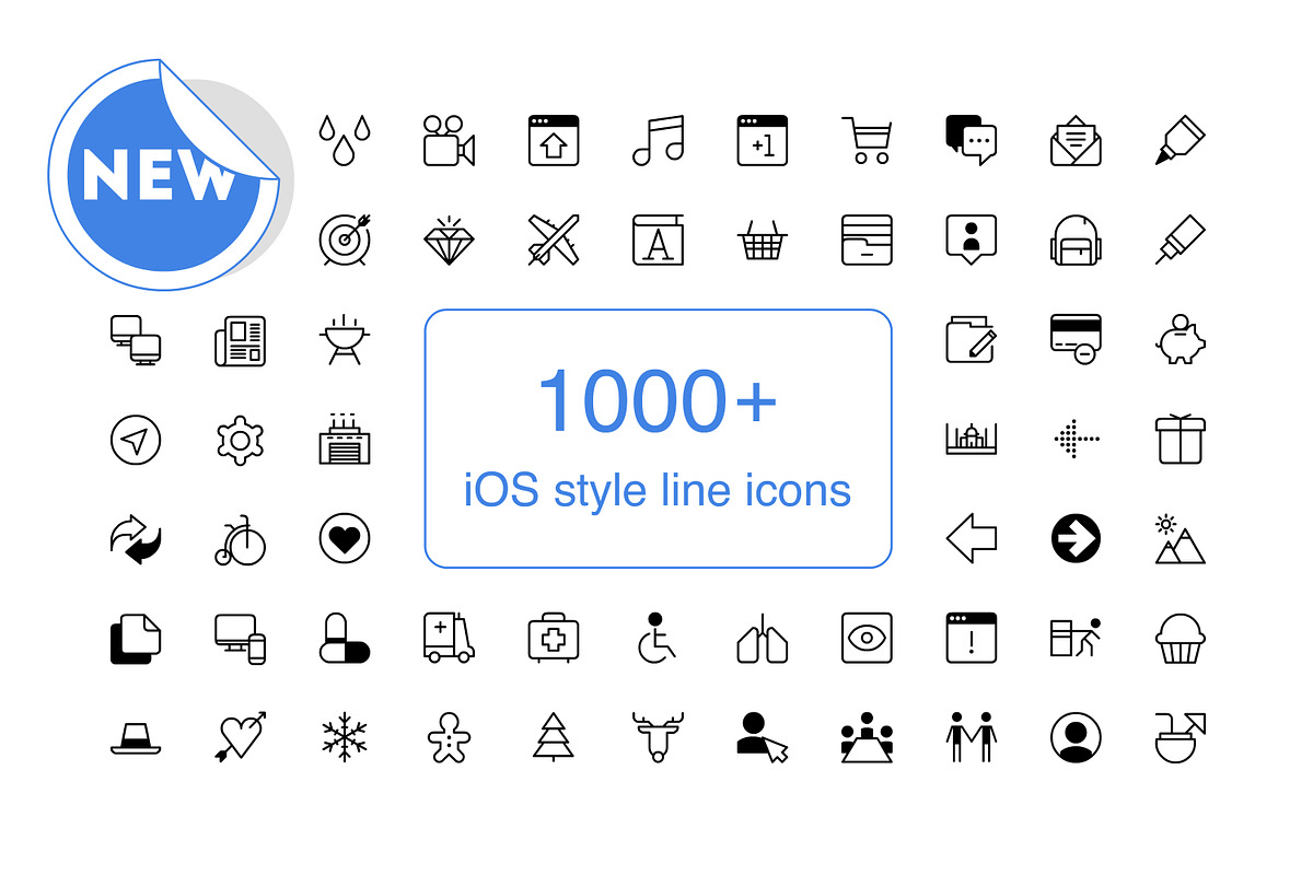 1042 iOS style line icons