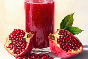 Refreshing Pomegranate Juice Glass P, a Food & Drink Photo by Pixeness Studio