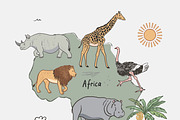 Animals World Map, an Animal Illustration by GooseFrol (Thumbnail 14 of 28)