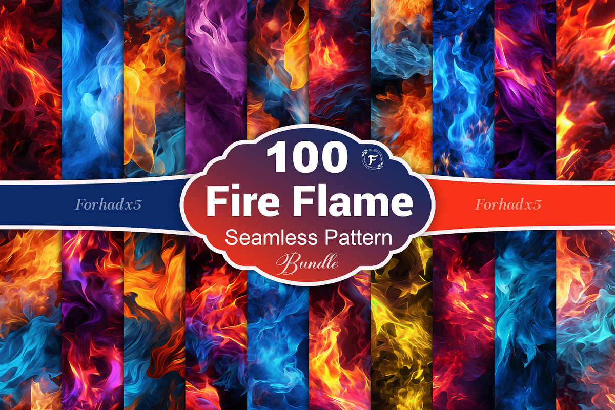 Fire Seamless Pattern, a Pattern Graphic by Forhadx5 (Photo 1 of 6)