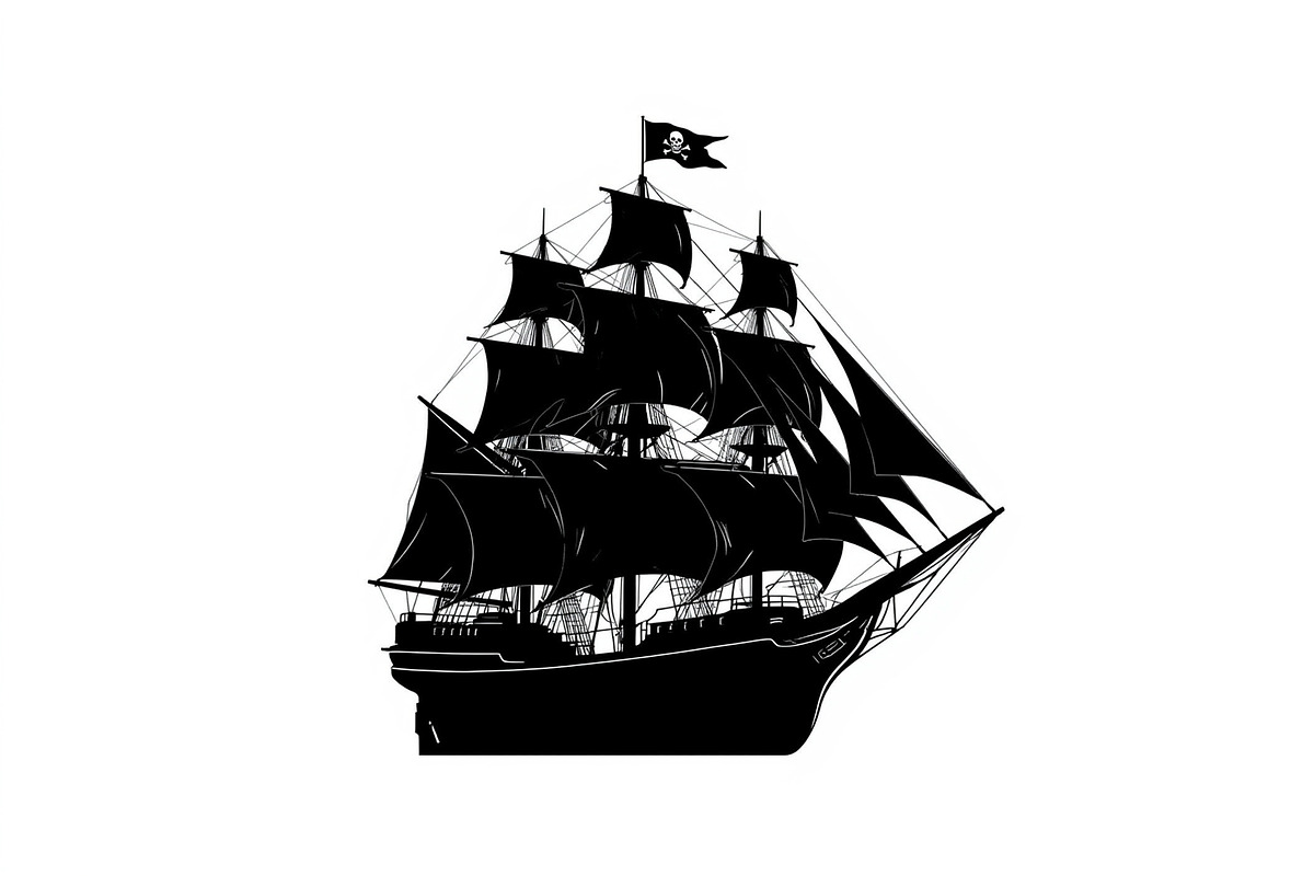 Sailboat, Cargo & Pirate Ship Bundle, an Illustration by hafijul (Photo 7 of 9)