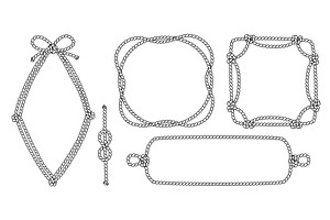 Nautical rope frames and vintage, an Object Illustration by art PVP - market