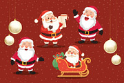 Christmas Santa Claus Bundle Vectors, a Seasonal Illustration by rix_designs (Thumbnail 2 of 3)