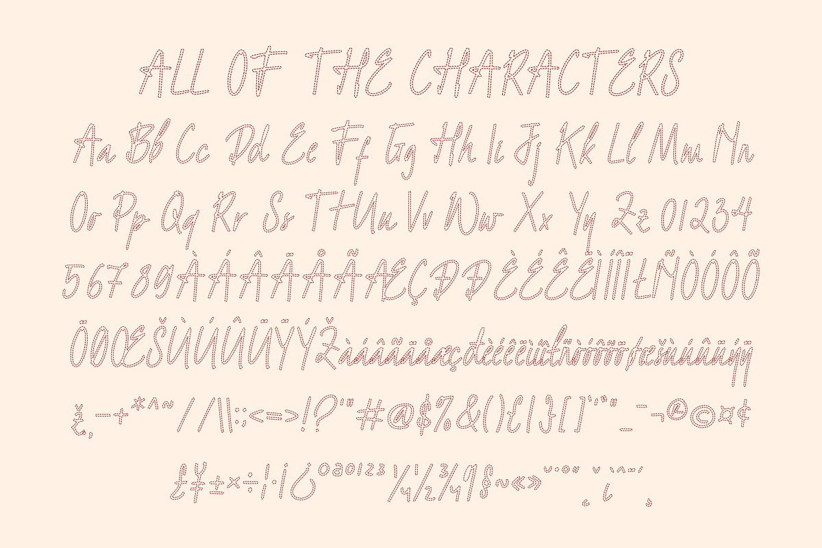 CS Valoria Dashed, a Script Font by Craft Supply Co. (Photo 8 of 8)
