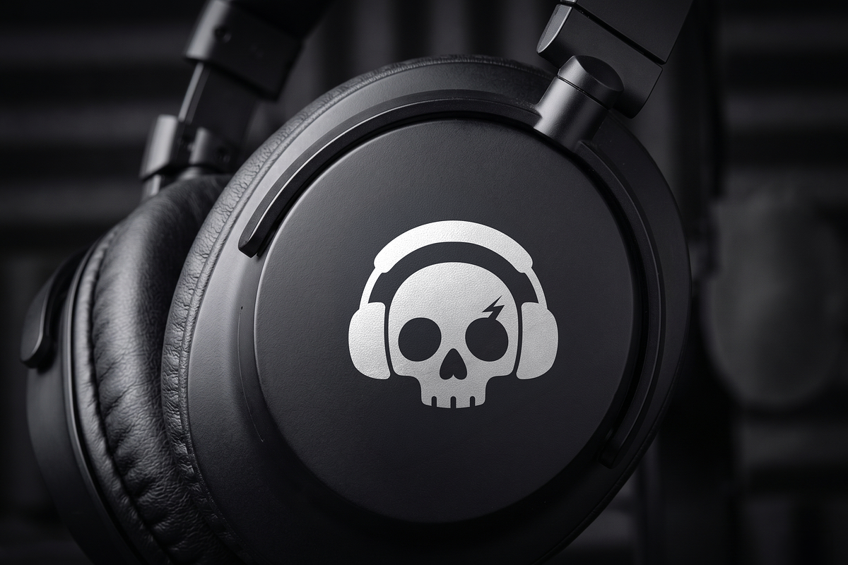 Skull With Headphone Logo, a Branding & Logo Template by muhisya (Photo 2 of 3)