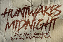 Huntwakes Midnight Slash Grunge font