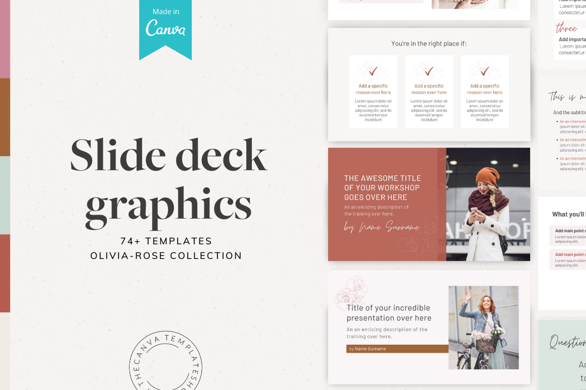 Olivia-Rose Slide Canva Templates, a Templates & Theme by The Canva Template Shop (Photo 1 of 6)