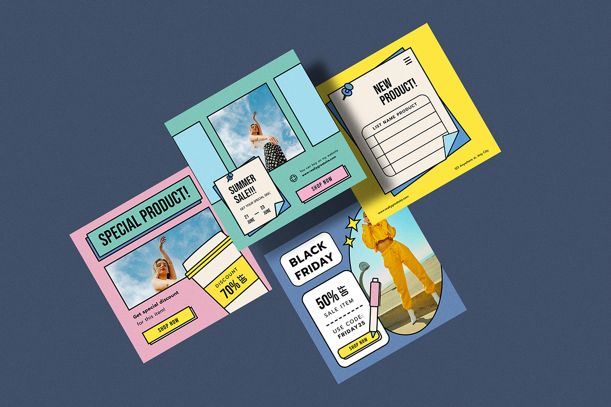 Paperetro - Social Media Templates, a Social Media Template by Surotype (Photo 5 of 9)