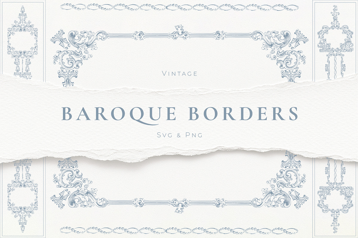 Baroque Border Collection, a Decorative Illustration by AW Studios (Photo 1 of 6)